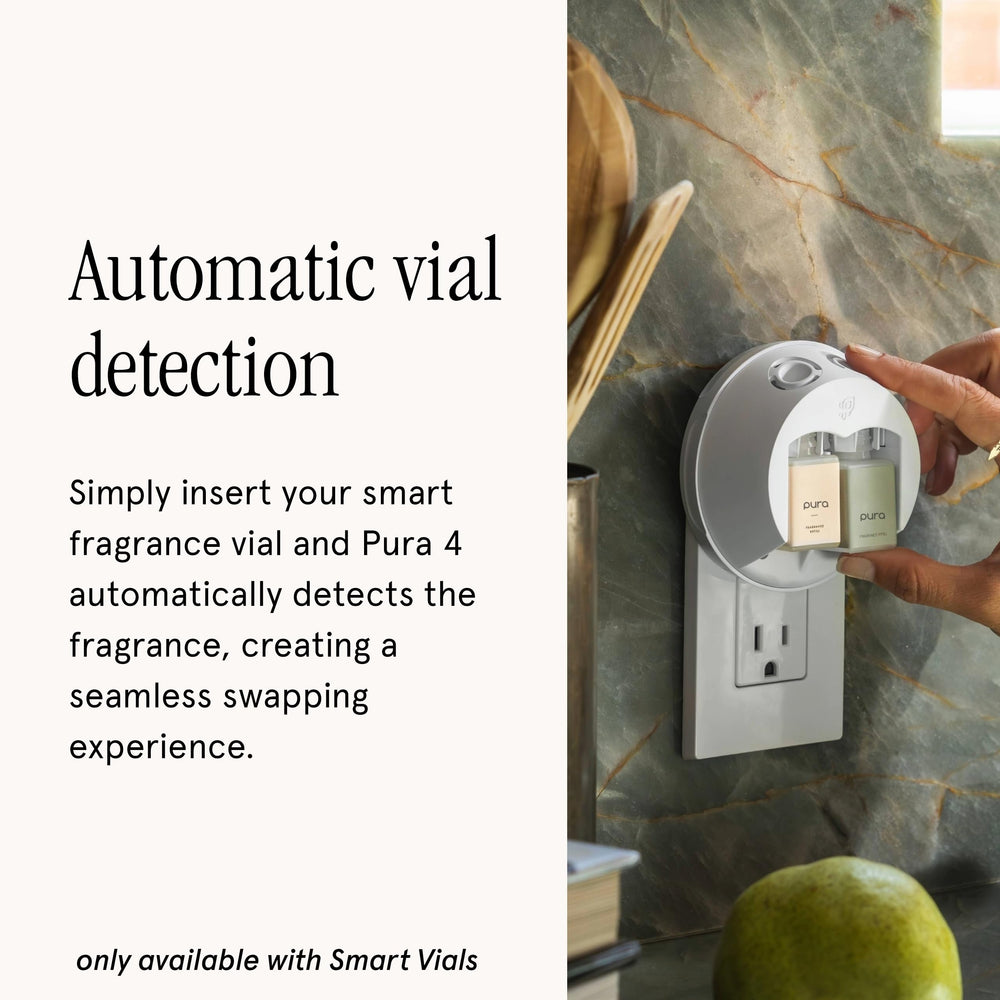 Pura Puralast technology adapts fragrance intensity to your preferences.
