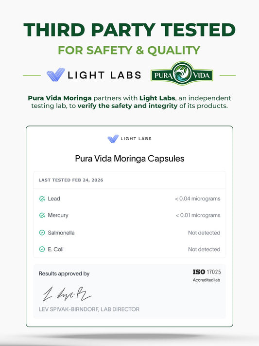 Pura Vida Moringa liquid dropper for precise dosing