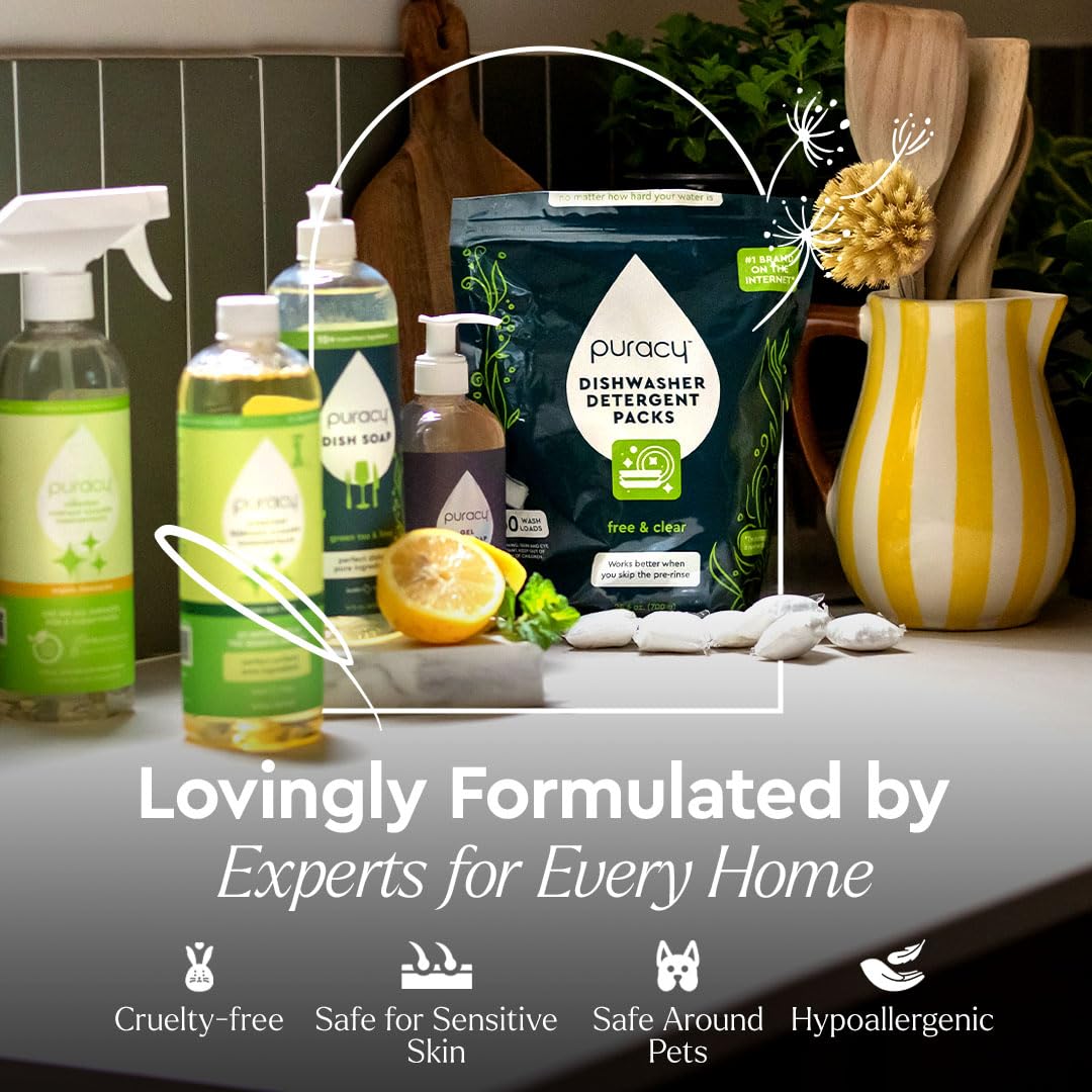Puracy 40oz packaging highlights value and eco-friendly refill option.