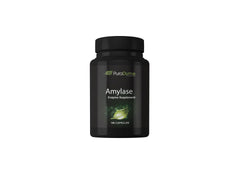 PuraDyme Amylase capsules bottle for convenient daily digestion support.