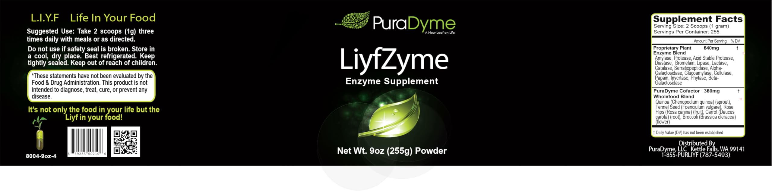 PuraDyme LiyfZyme powder dissolving in liquid for easy daily use.
