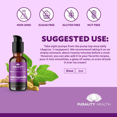 PURALITY HEALTH Ashwagandha liposomal technology micelle illustration highlights improved absorption