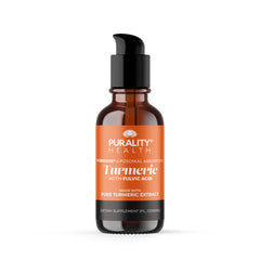 Purality Health liquid turmeric pump for easy daily dosing and joint support.