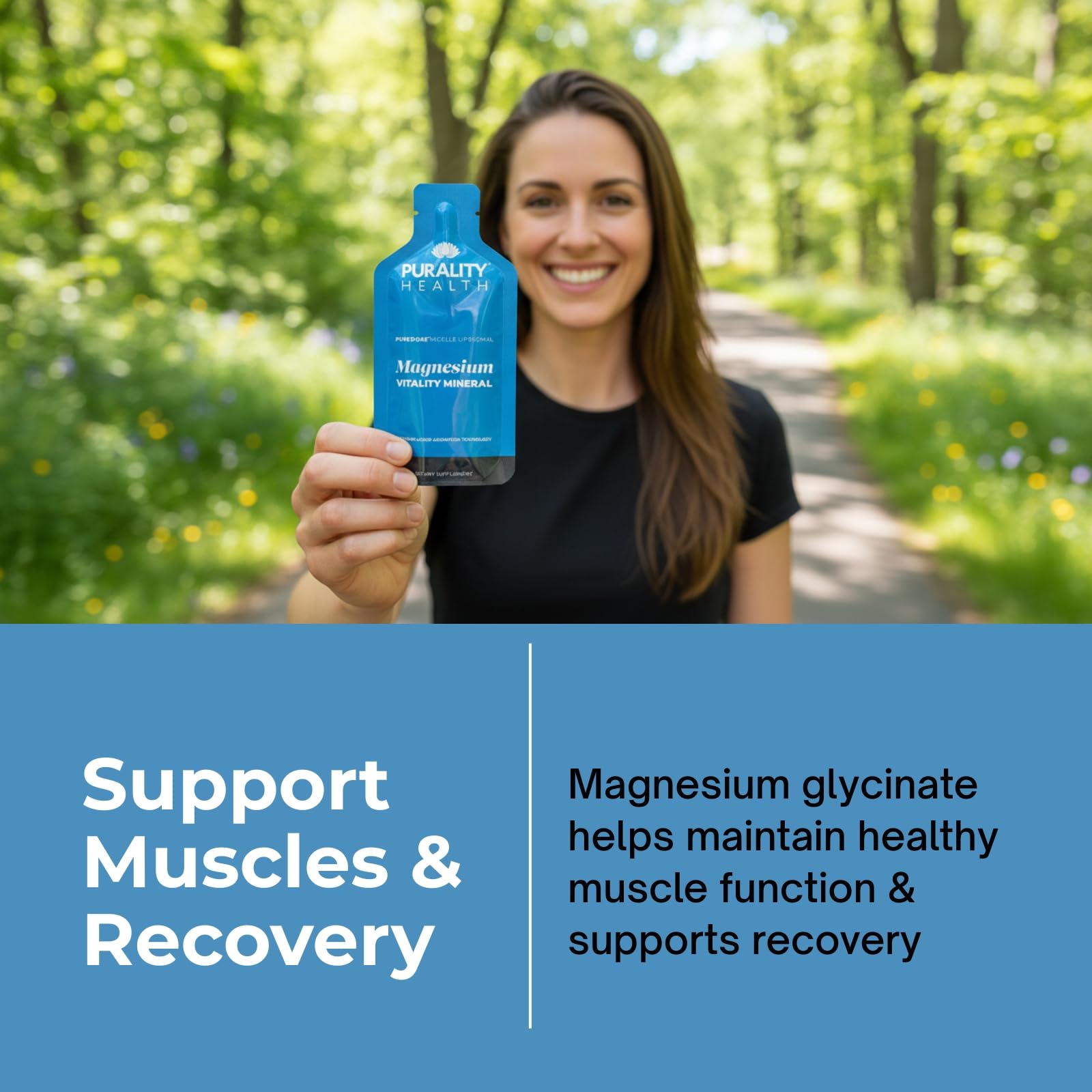 PURALITY HEALTH Magnesium Glycinate Gel label closeup reveals ingredients