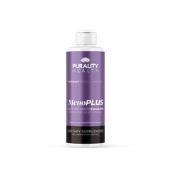 PURALITY HEALTH MenoPLUS liposomal bottle pour supports daily energy during menopause.