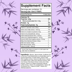 PURALITY HEALTH MenoPLUS liposomal formula with a serving spoon for simple daily use.