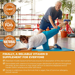 PURALITY HEALTH Vitamin D3 with K2 citrus flavor enhances daily intake