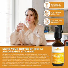 PURALITY HEALTH Vitamin D3 with K2 label closeup highlights natural lichen source