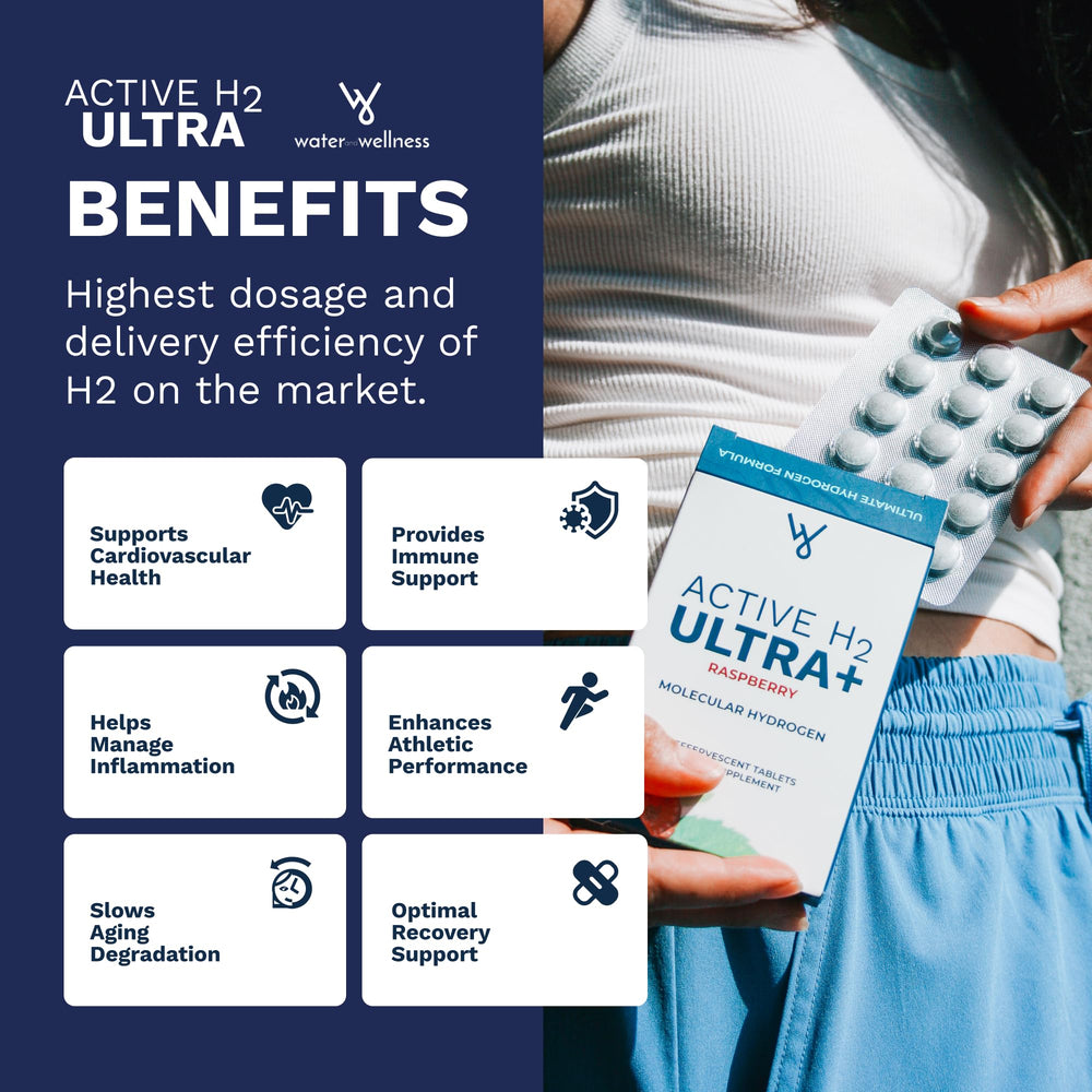 Purative Active H2 Ultra Raspberry bottle with tablets for on-the-go hydration