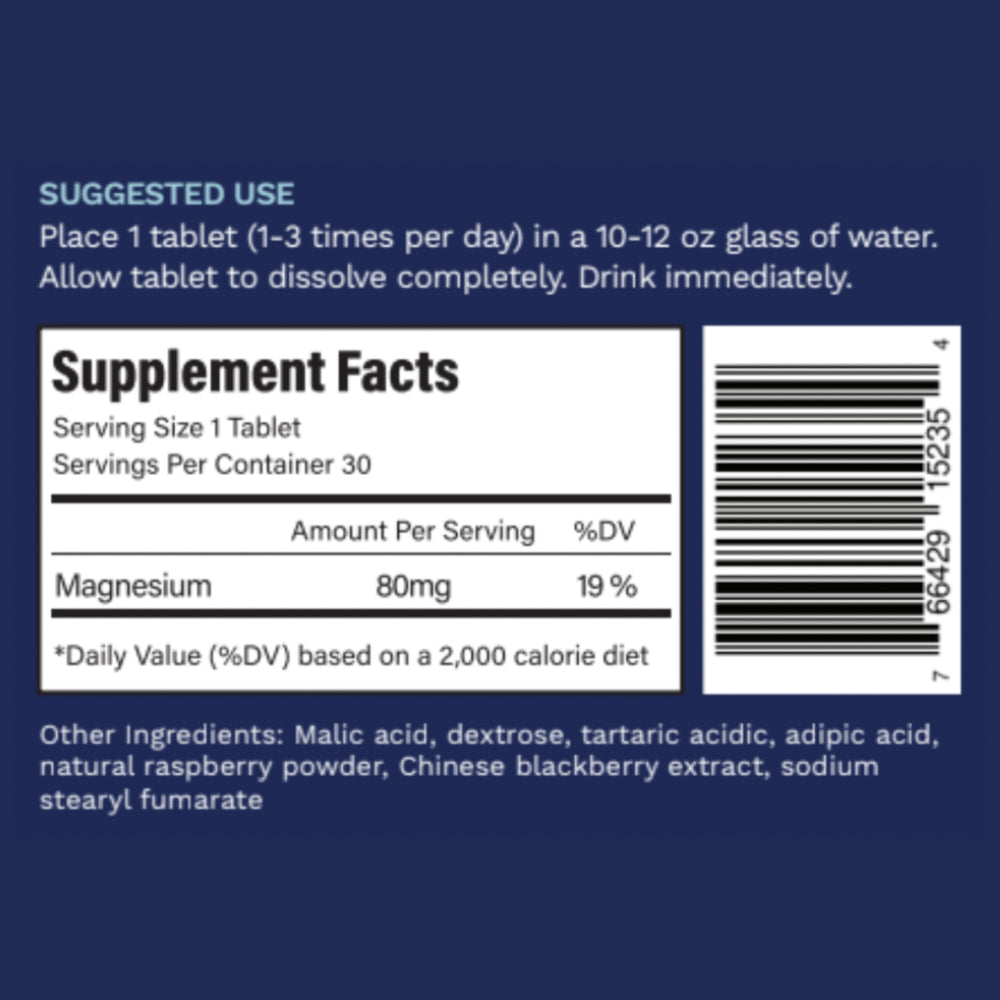 Purative Active H2 Ultra Raspberry tablet dissolving in a glass of water for hydration