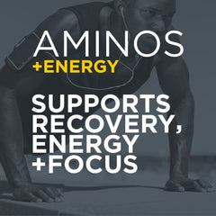 Purbolics Aminos Energy Rainbow Candy shaker with mix ready to shake.