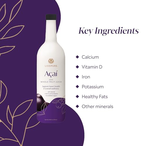 PURE Acai juice ready for morning smoothie, highlighting essential fatty acids