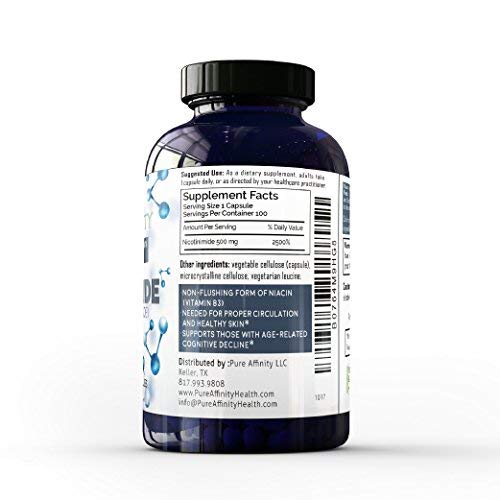 Pure Affinity nicotinamide capsules closeup for easy daily supplement