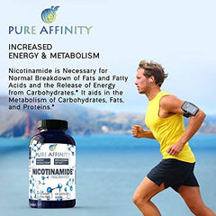 Pure Affinity Nicotinamide packaging box for 6-month supplement supply