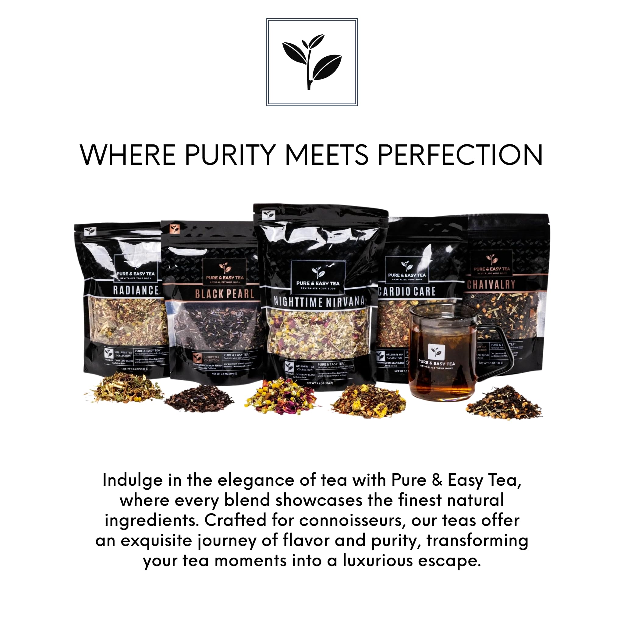 Pure And Easy Tea Detox Delight brewed cup ready for refreshing taste experiences
