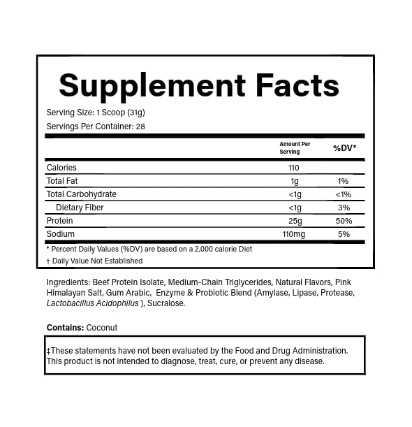 PURE Beef Protein Isolate is proudly made in the USA in a cGMP facility