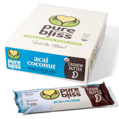 Pure Bliss Organics Acai Coconut bar brand image for on-the-go energy