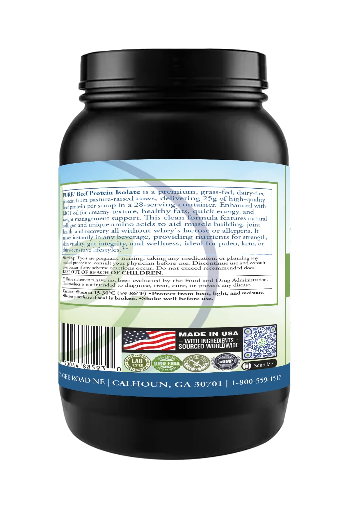 PURE BPI ingredient panel highlights enzymes and probiotics for gut-friendly digestion.