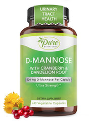 Pure By Nature D-Mannose Cranberry capsule close-up showing urinary tract support potential