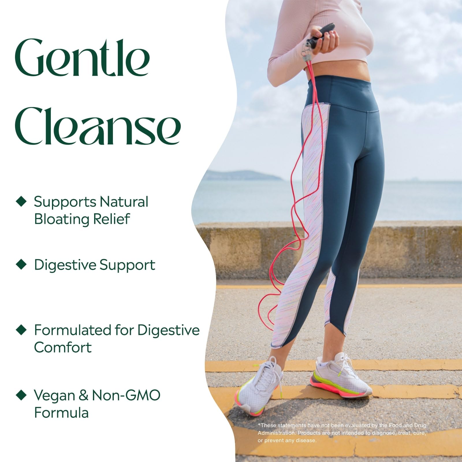 PURE Cleanse Capsules poured into water illustrating easy daily dosing.