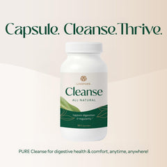 PURE Cleanse Capsules plant-based form shown as sustainable wellness option.