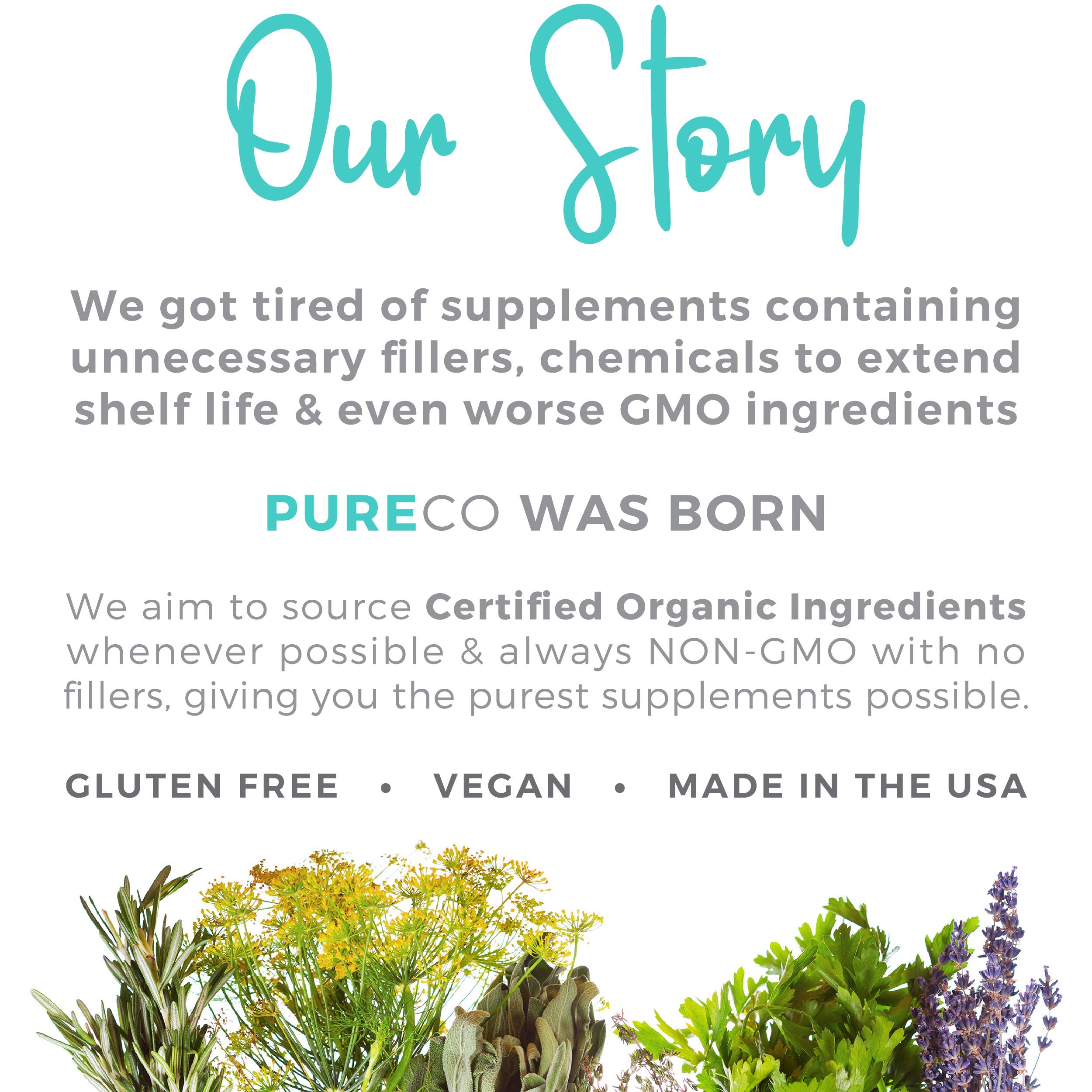 Pure Co manufactured in the USA under GMP standards ensures quality.