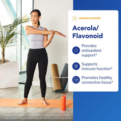 Pure Encapsulations Acerola/Flavonoid bottle label highlights corn-free purity.