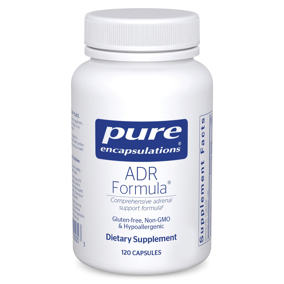 Pure Encapsulations ADR Formula bottle highlighting adrenal support for daily wellness.