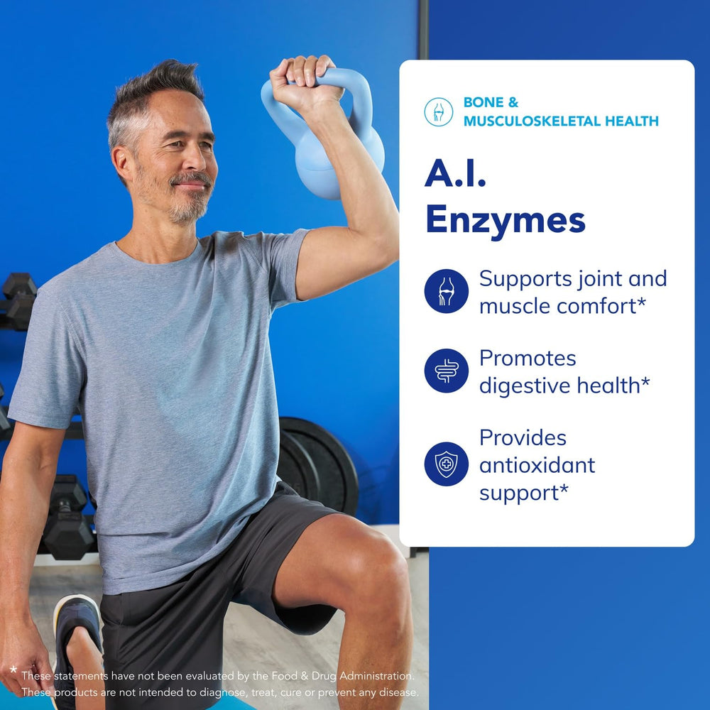 Pure Encapsulations AI Enzymes ingredients pineapple papaya derived components.