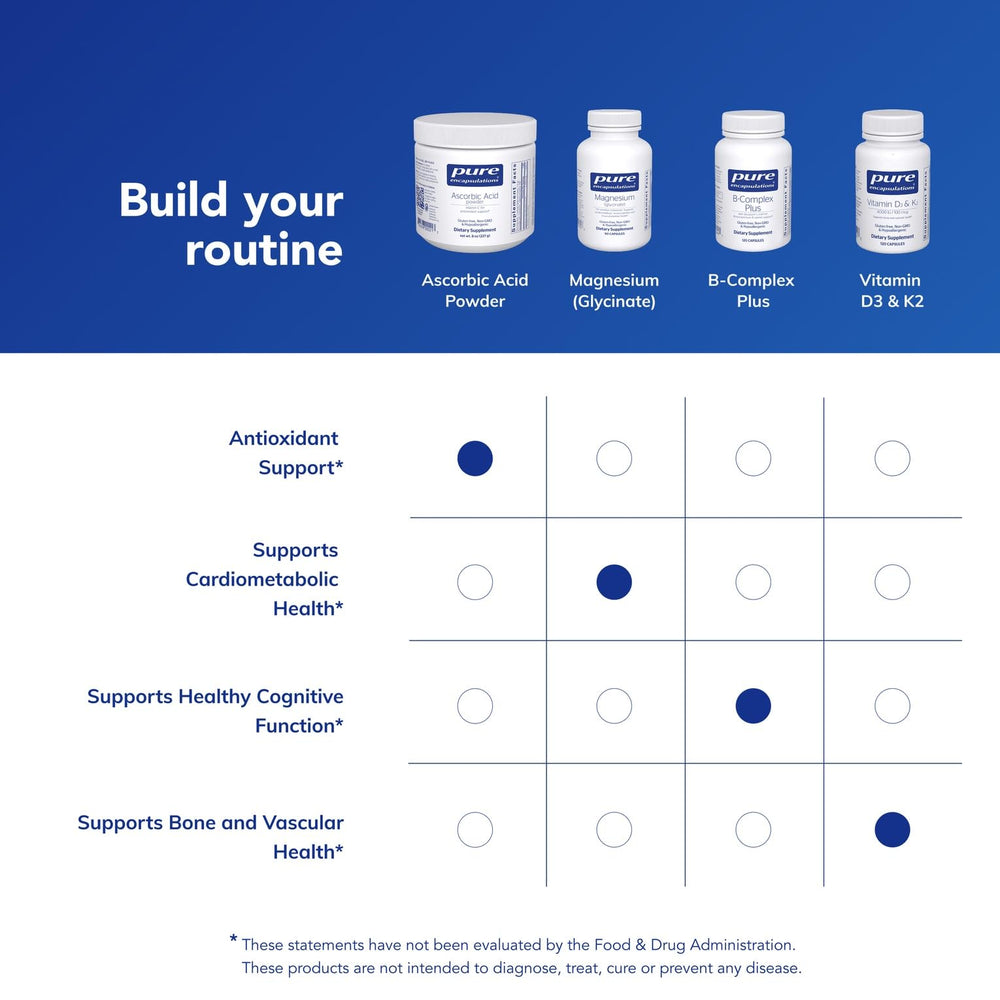Kitchen scene with Pure Encapsulations powder suggests simple supplementation.
