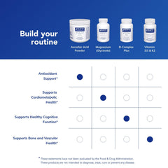 Kitchen scene with Pure Encapsulations powder suggests simple supplementation.