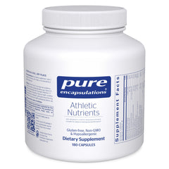 Pure Encapsulations Athletic Nutrients bottle front showing branding for athletic support