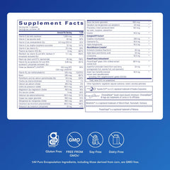 Pure Encapsulations Athletic Nutrients label close-up highlighting ingredients for stamina