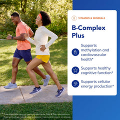 B-Complex Plus capsules ready for daily use on a clean surface.