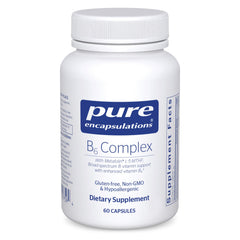 Pure Encapsulations B6 Complex bottle pour for daily brain and nerve health.