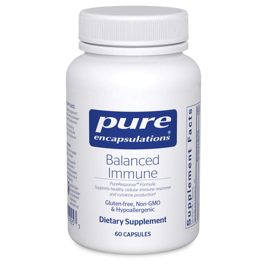Pure Encapsulations Balanced Immune bottle front promotes trusted immune support