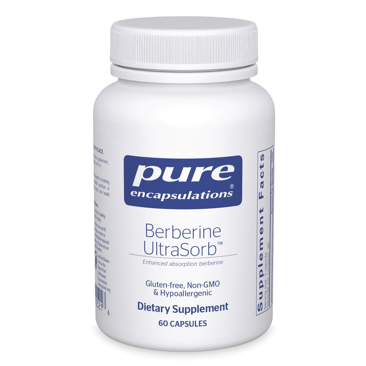 Pure Encapsulations Berberine UltraSorb bottle showing enhanced absorption potential