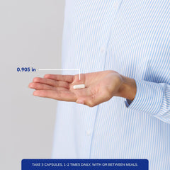 Nutrition panel image shows calcium and magnesium malate details.