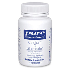Pure Encapsulations Calcium-D-Glucarate bottle showing premium detox support potential