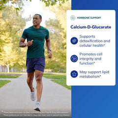 Pure Encapsulations Calcium-D-Glucarate capsules arranged for daily use