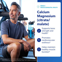 Pure Encapsulations Calcium Magnesium bottle on kitchen counter for daily use