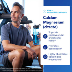 Pure Encapsulations Calcium Magnesium (Citrate) pour demonstrates convenient dosing at home.