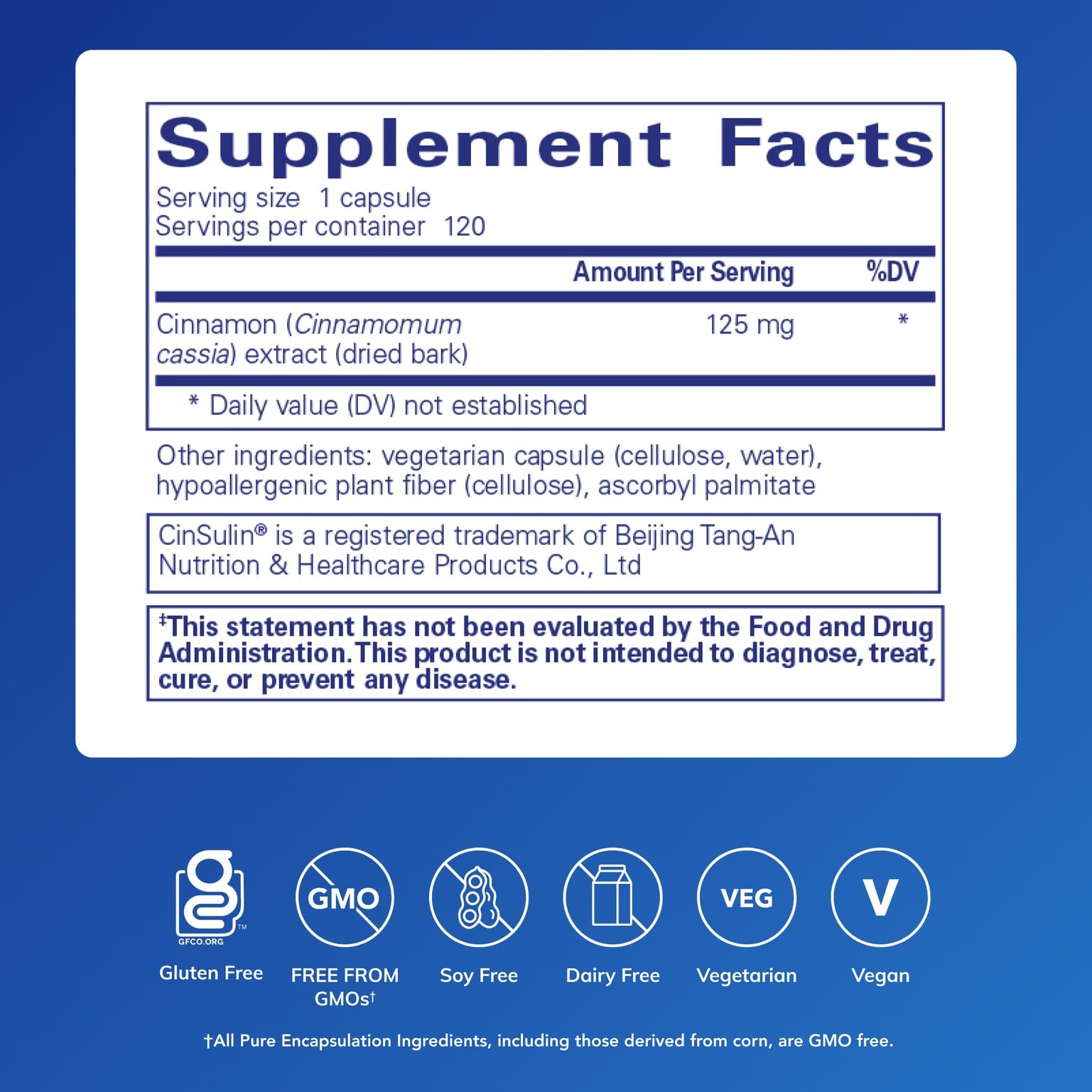 Pure Encapsulations Cinnamon WS capsules ready for daily wellness routines.