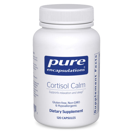 Pure Encapsulations Cortisol Calm bottle for daily stress support.
