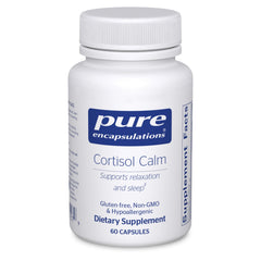 Pure Encapsulations Cortisol Calm bottle shown for daily stress support