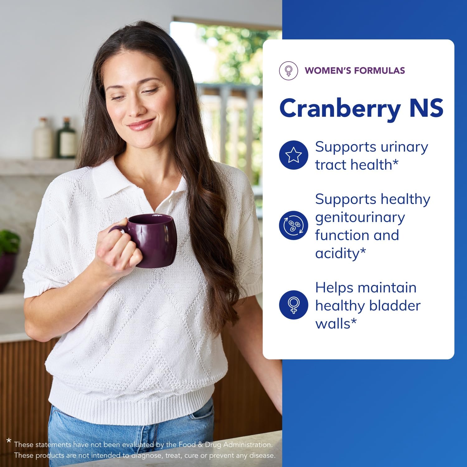 Pure Encapsulations Cranberry NS capsules closeup emphasizes allergen-free formulation for sensitive individuals.