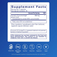 Pure Encapsulations Curcumin capsules display vegan and non-GMO formulation.