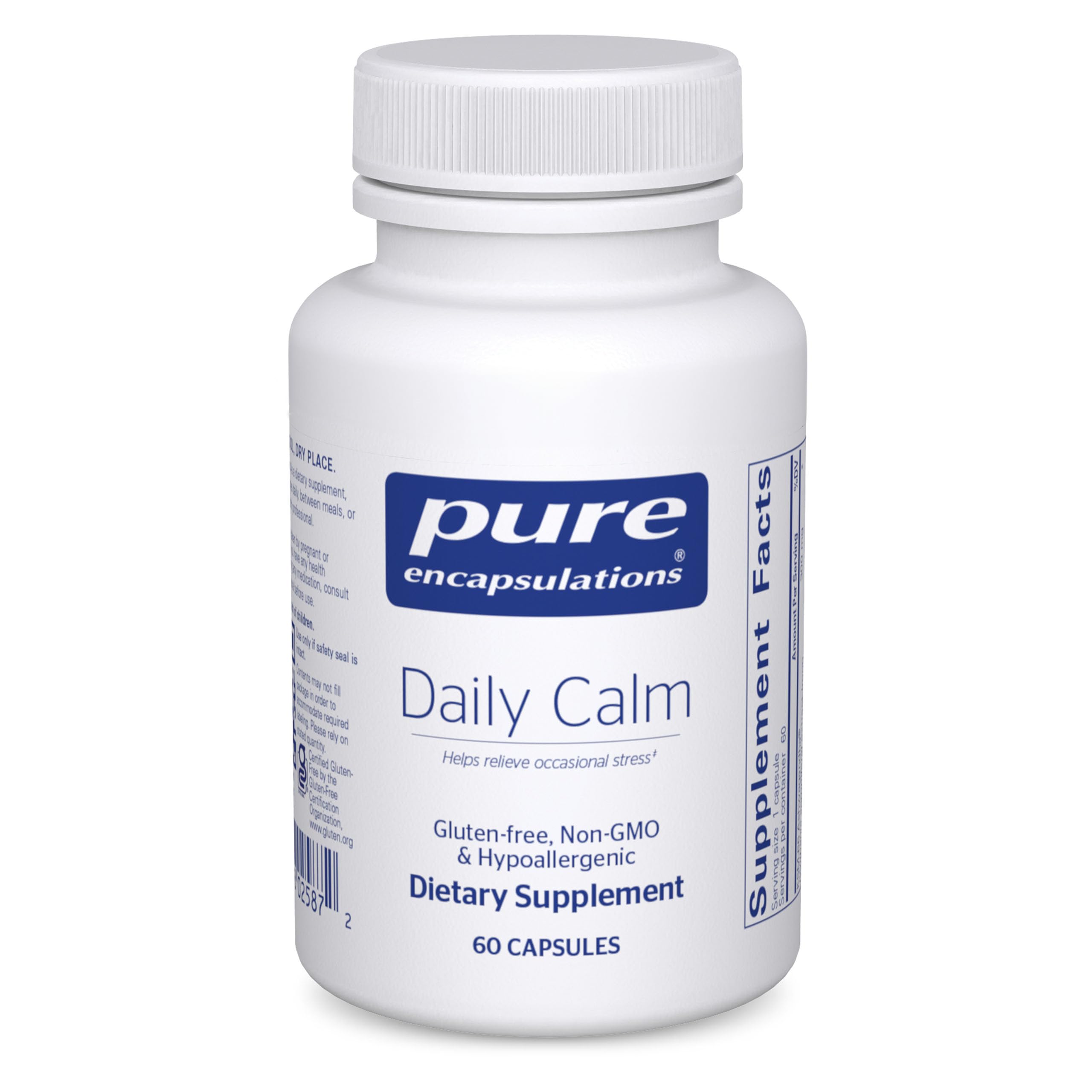 Pure Encapsulations Daily Calm bottle for stress support and steady focus