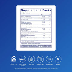 Pure Encapsulations Daily Immune bottle side angle emphasizing hypoallergenic, vegetarian ingredients