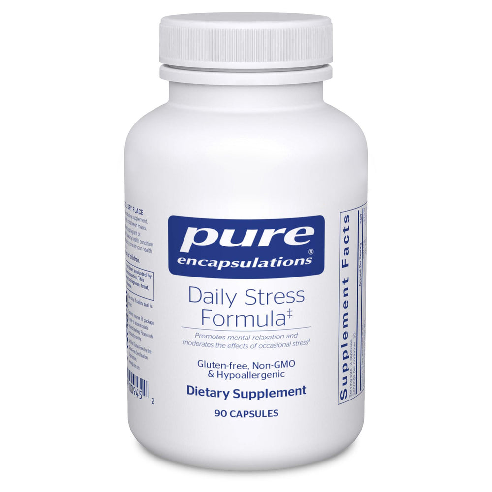 Pure Encapsulations Daily Stress Formula bottle for a calmer daily routine